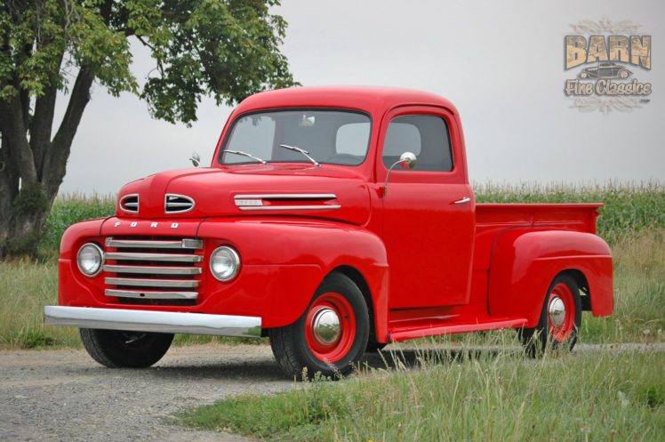 1948, Ford, F1, Pickup, Red, Classic, Old, Vintage, Usa, 1500×1000 13 HD Wallpaper Desktop Background