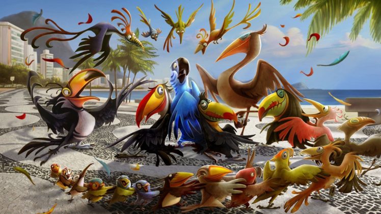 cartoon, Rio, Sea, Dance, Joy, Mood, Beach, Bird HD Wallpaper Desktop Background