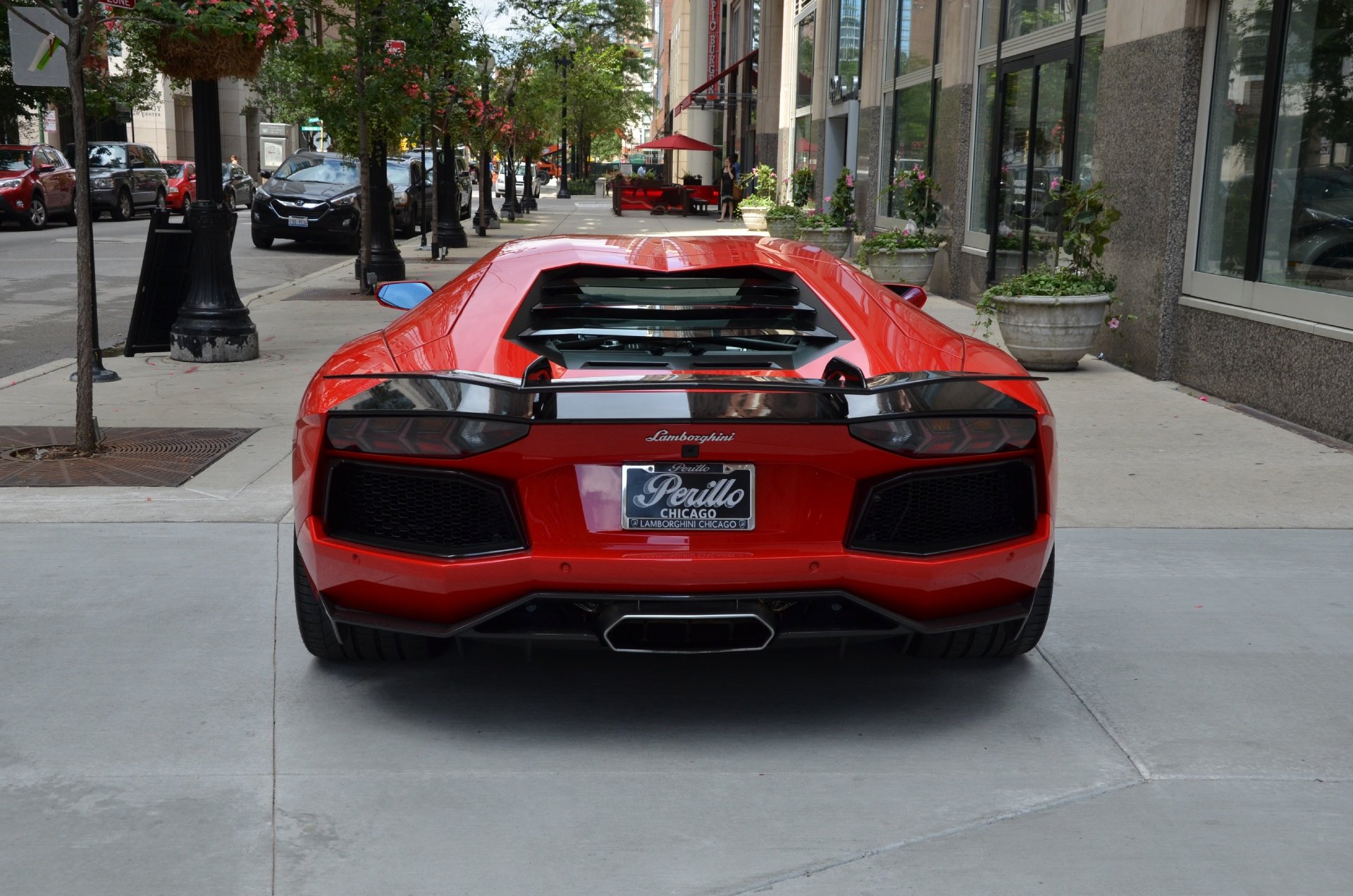 2014, Lamborghini, Aventador, Coupe, Cars, Rosso, Mars, Red Wallpaper