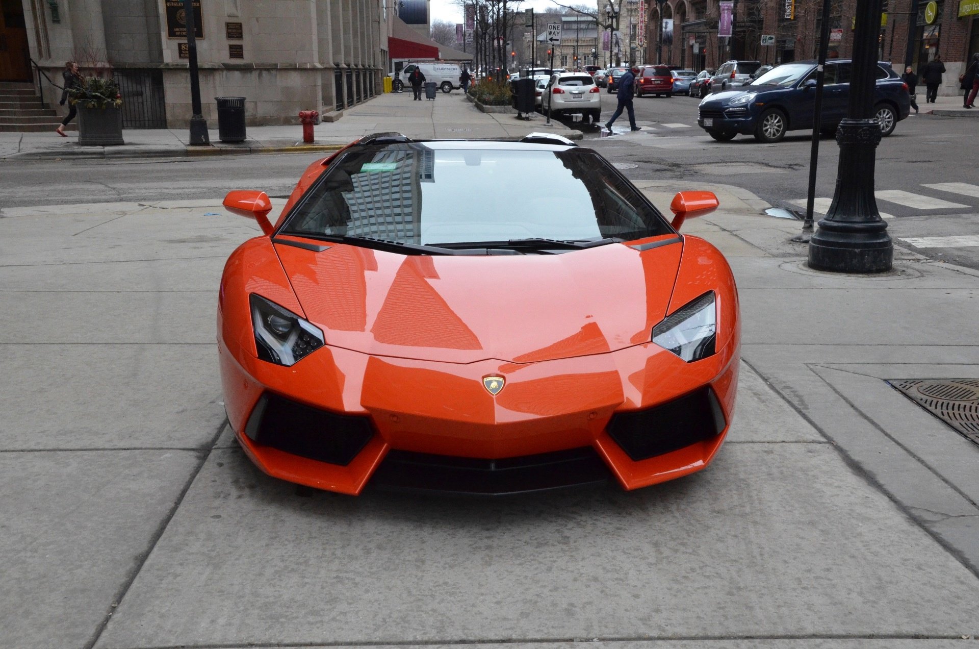 2014, Lamborghini, Aventador, Roadster, Cars, Arancio, Argos, Orange Wallpaper