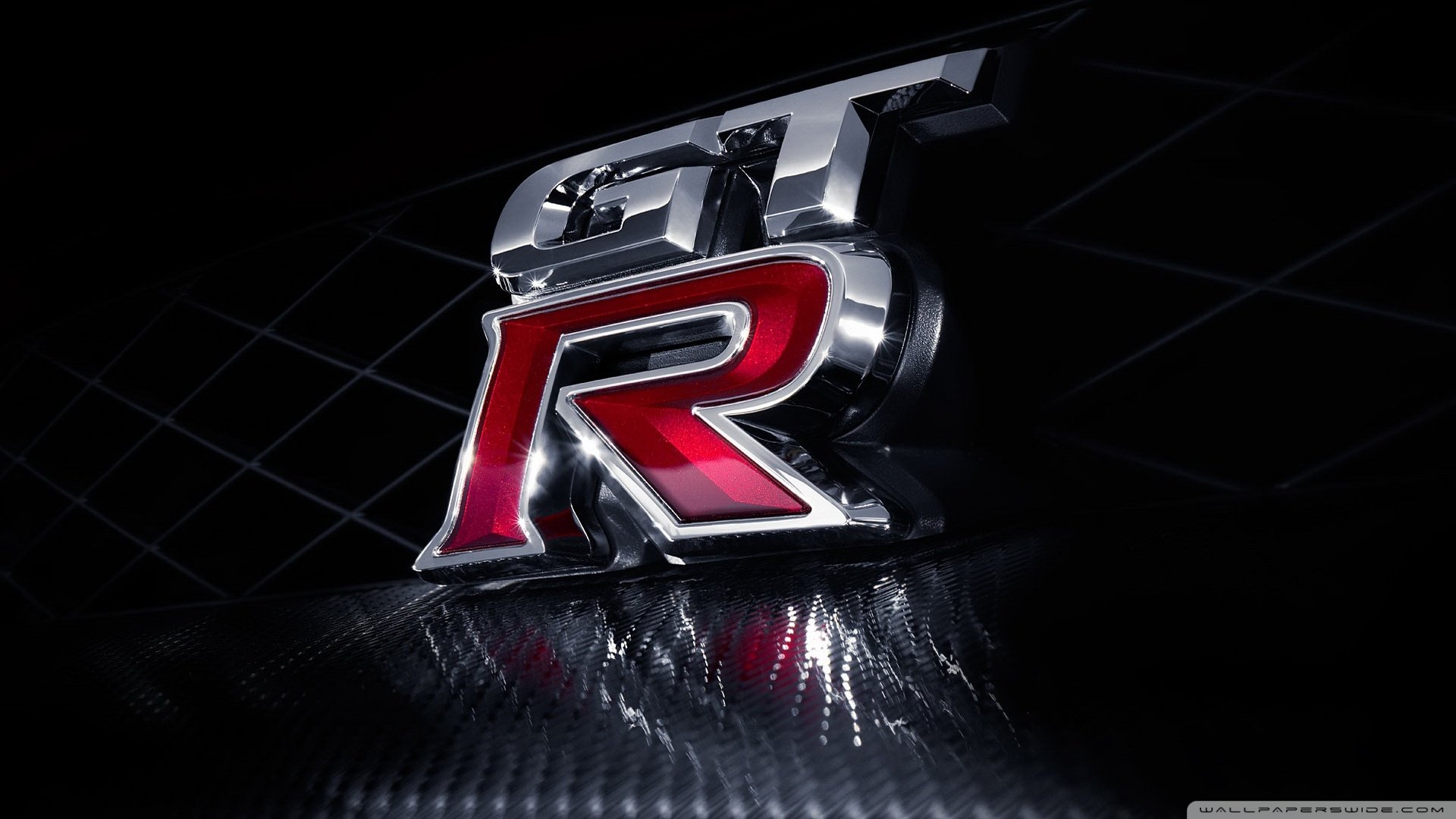 nissan, Gt r, Logo, Chrome, Wallpaper Wallpaper