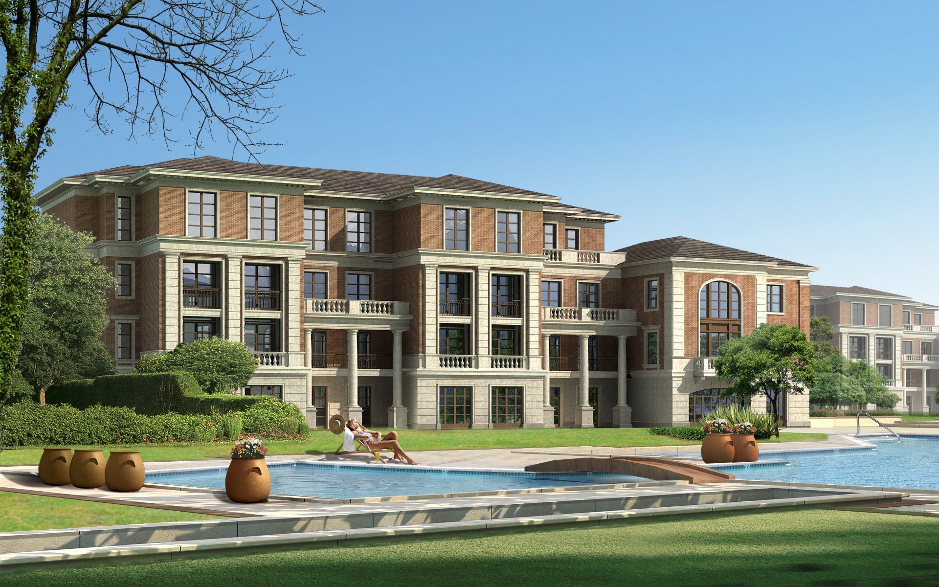 apartment, Condo, Interior, Design, House, Building, Architecture, Swimming, Pool Wallpaper