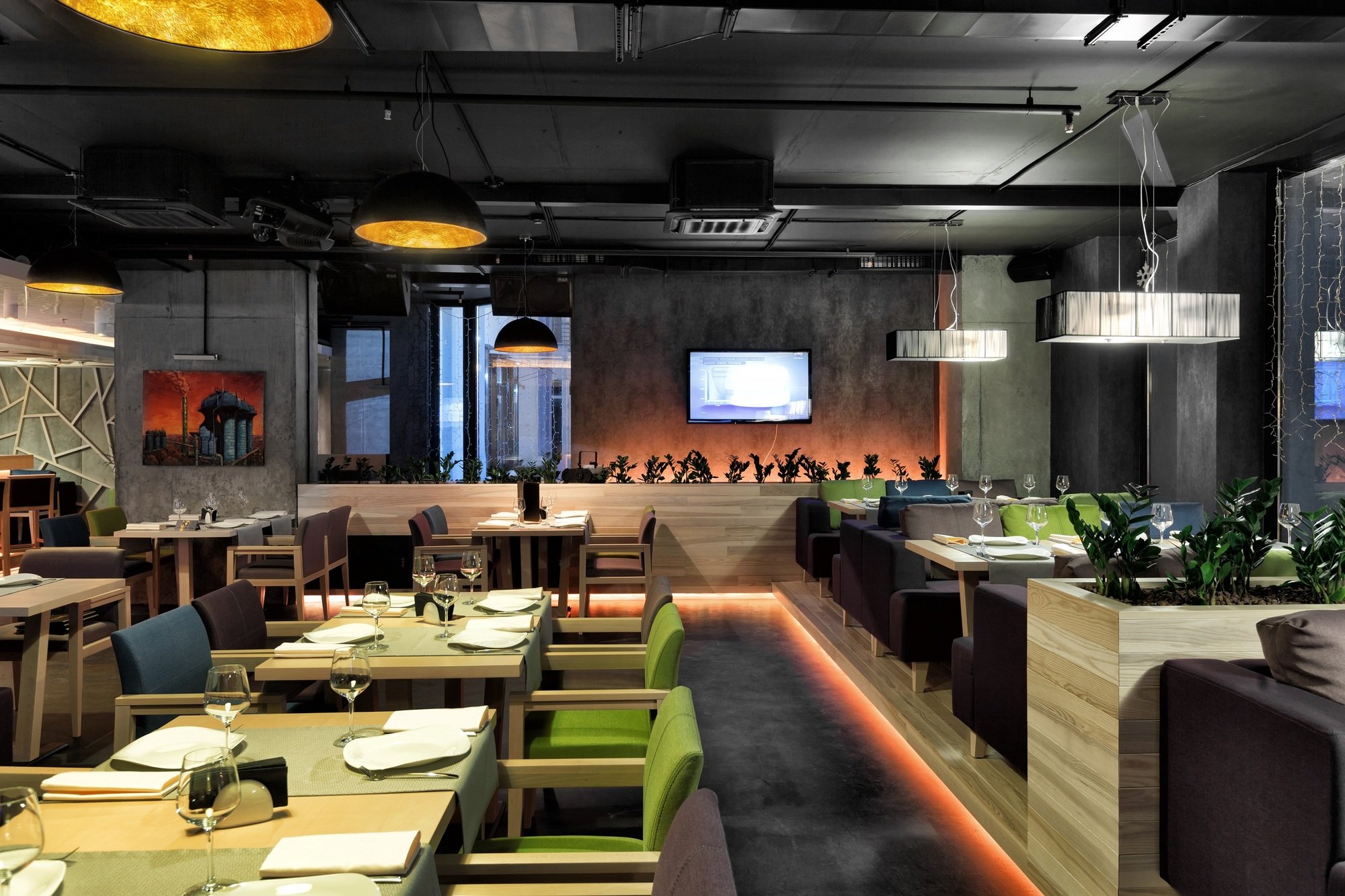 restaurant, Food, Architecture, Interior, Design, Room Wallpaper