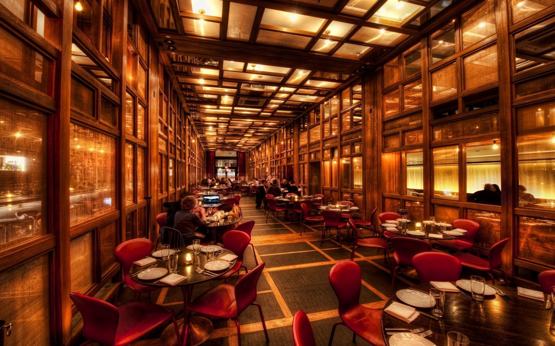 Restaurant Food Architecture Interior Design Room Wallpapers HD 