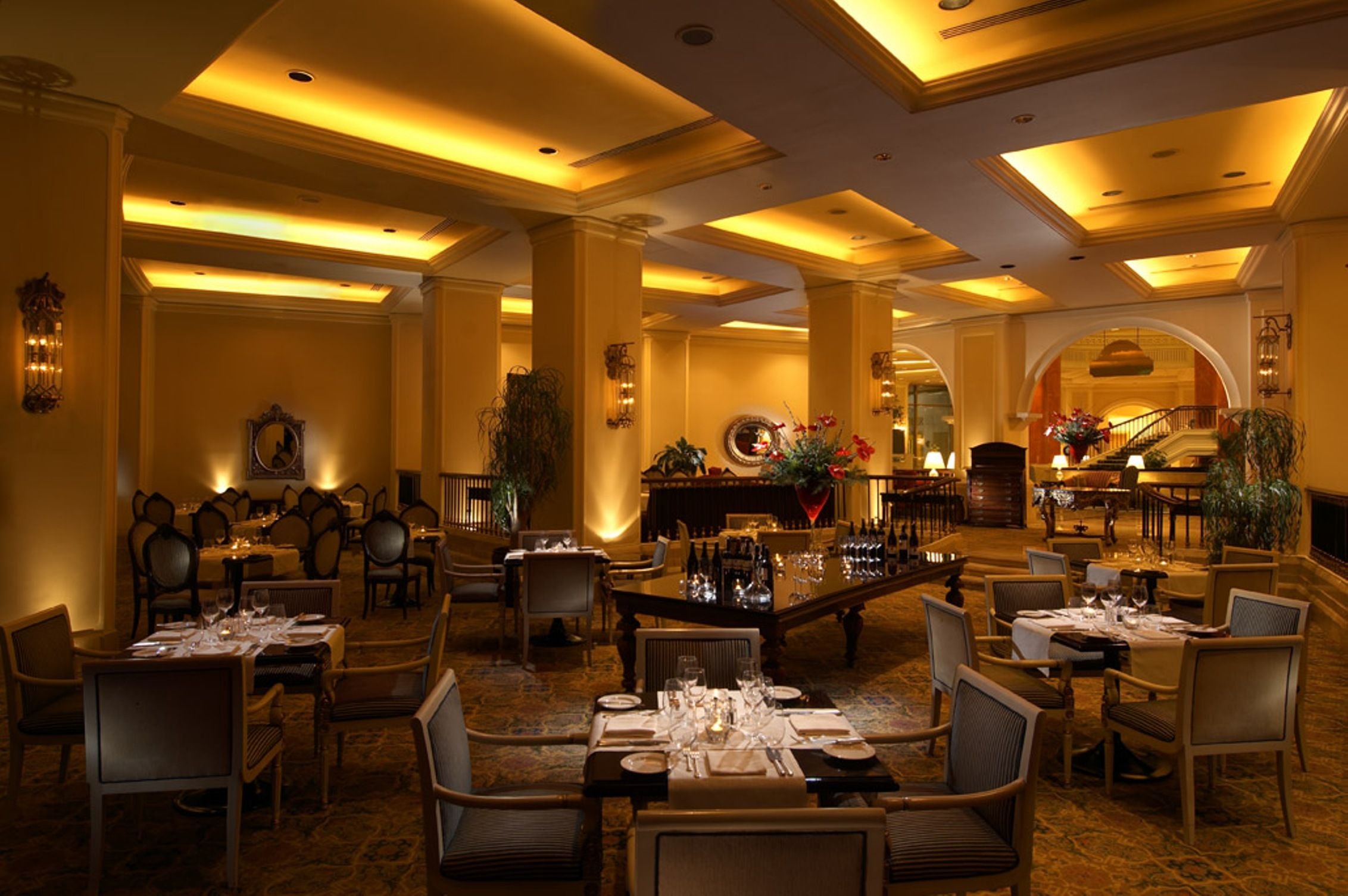 restaurant, Food, Architecture, Interior, Design, Room Wallpaper