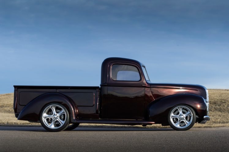 1941, Ford, Deluxe, Pickup, Streetrod, Street, Rod, Hot, Black, Usa,  03 HD Wallpaper Desktop Background