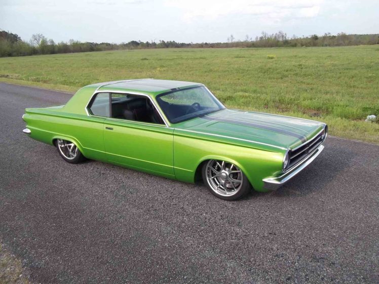 1965, Dodge, Dart, Coupe, Hardtop, Street, Machine, Pro, Touring, Green, Usa,  01 HD Wallpaper Desktop Background