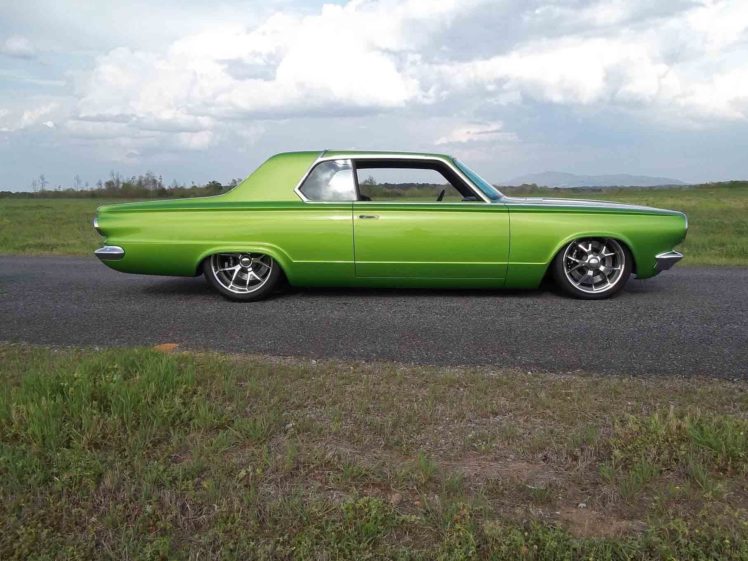 1965, Dodge, Dart, Coupe, Hardtop, Street, Machine, Pro, Touring, Green, Usa,  07 HD Wallpaper Desktop Background