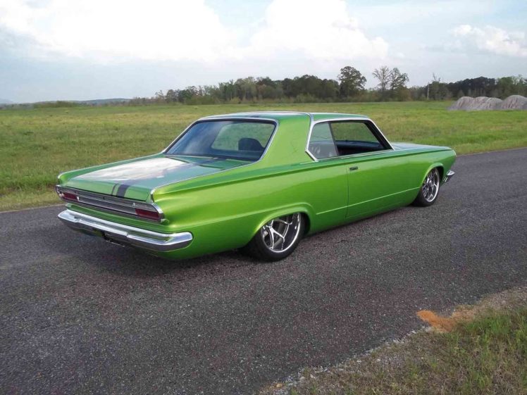 1965, Dodge, Dart, Coupe, Hardtop, Street, Machine, Pro, Touring, Green, Usa,  12 HD Wallpaper Desktop Background
