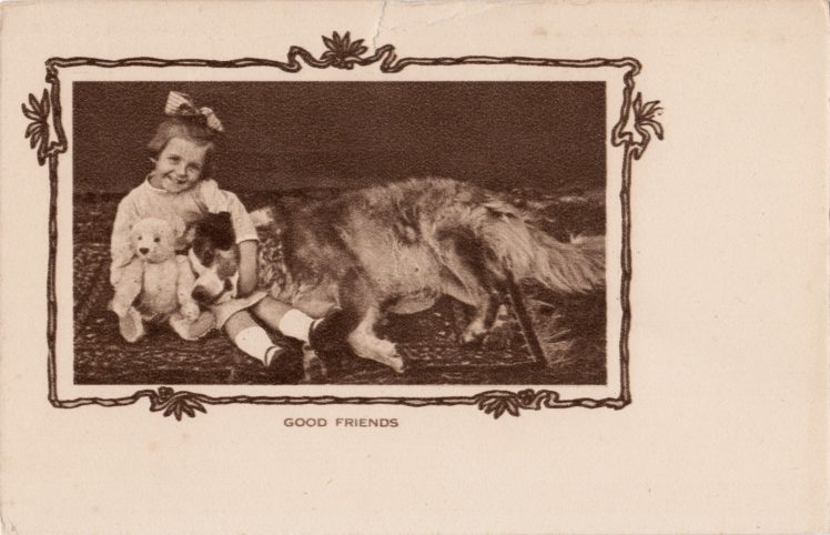 postcard, Paper, Poster, Advertising, Vintage, Retro, Antique, Dog, Dogs HD Wallpaper Desktop Background
