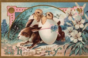 postcard, Paper, Poster, Advertising, Vintage, Retro, Antique, Easter