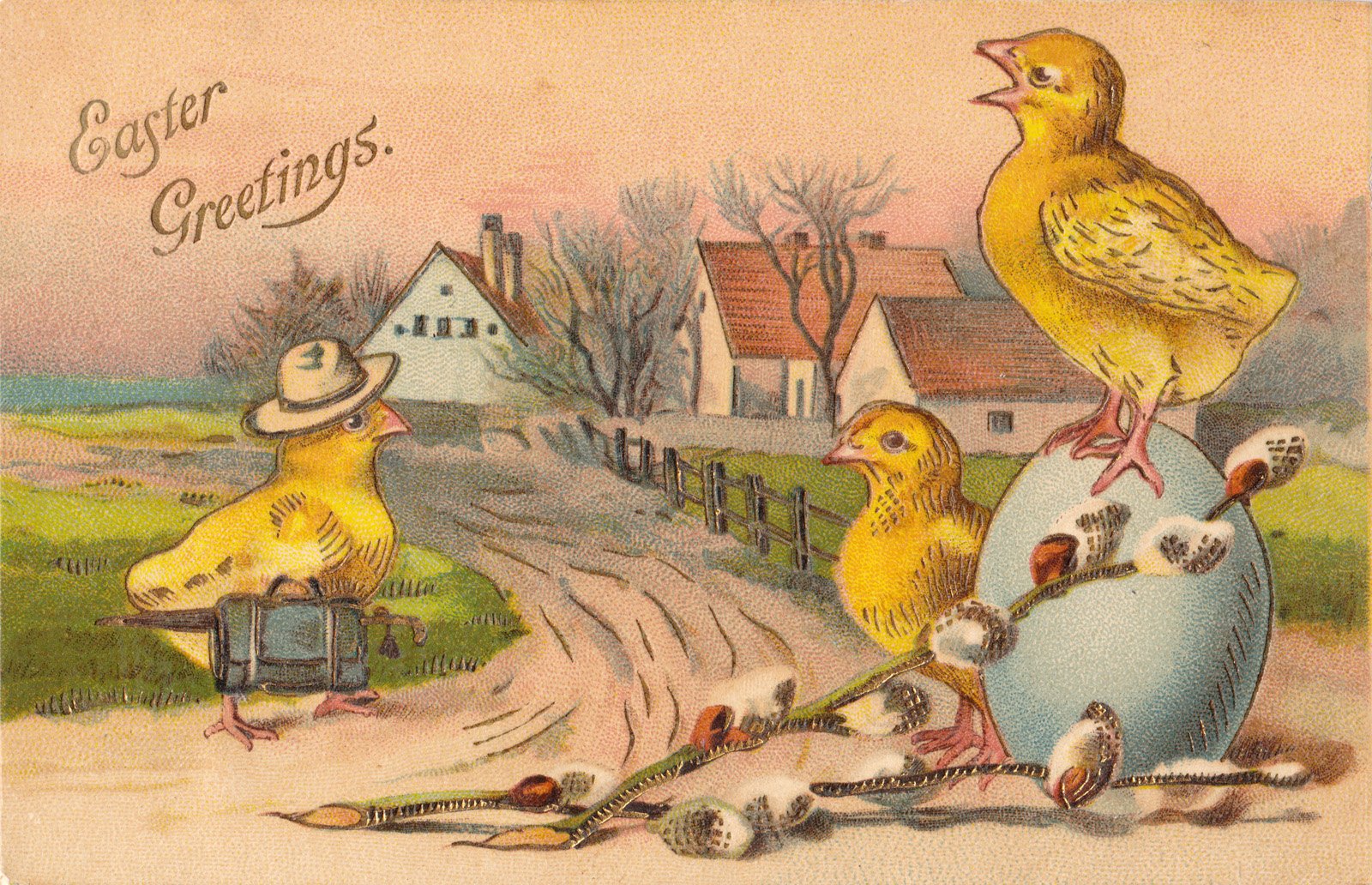 postcard, Paper, Poster, Advertising, Vintage, Retro, Antique, Easter Wallpaper