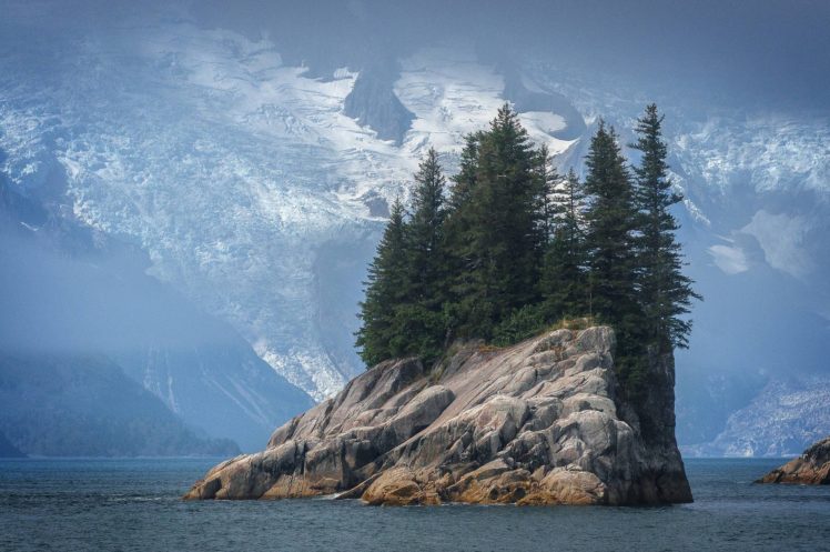 mountains, Rocks, Rocky, Island, Trees, Landscape HD Wallpaper Desktop Background