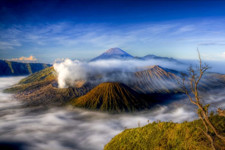 bromo, Indonesia, Sunset, Volcano, Landscape HD Wallpaper Desktop Background