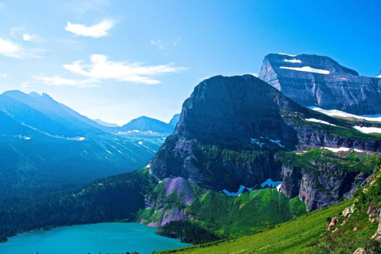 glacier, National, Park, Montana, Lake, Mountains HD Wallpaper Desktop Background