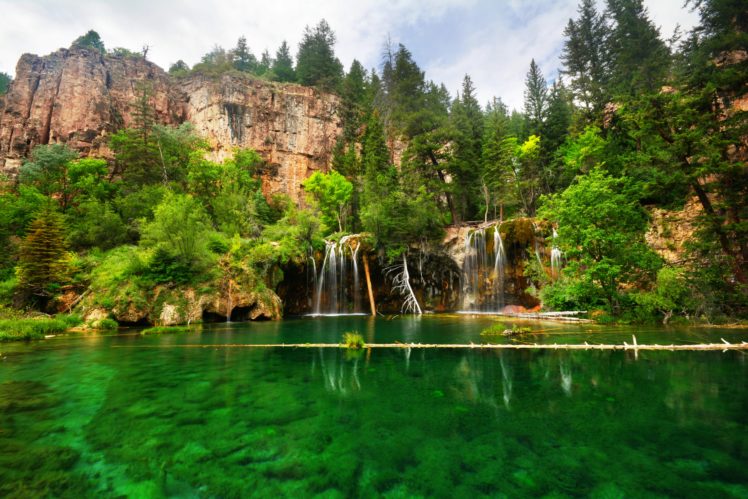 lake, Rocks, Waterfalls, Trees, Landscape HD Wallpaper Desktop Background