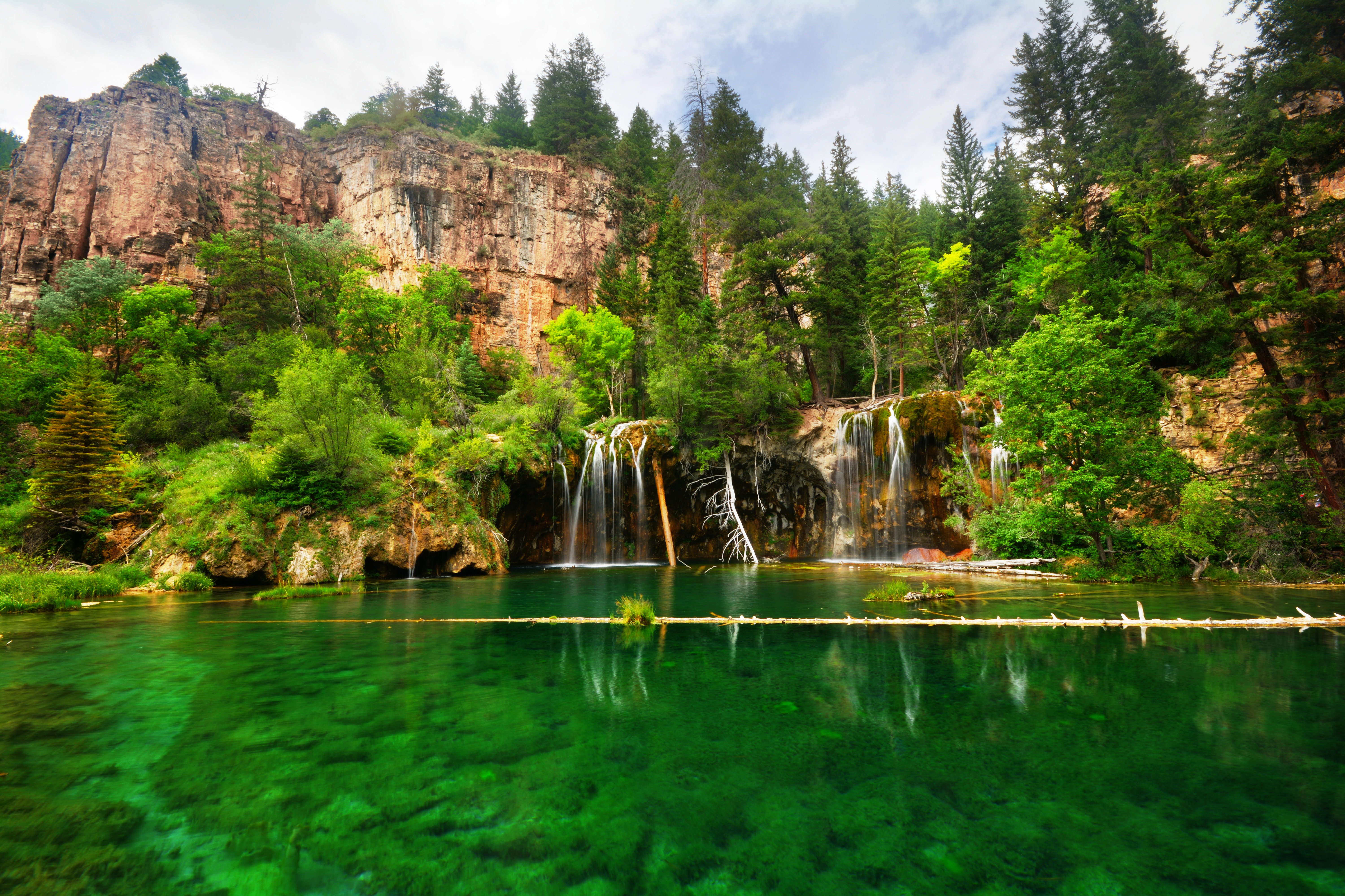 lake, Rocks, Waterfalls, Trees, Landscape Wallpaper