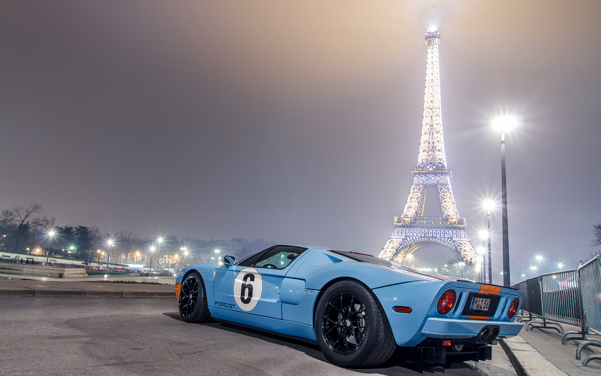 ford, Gt, Eiffel, Tower, Paris, Supercar Wallpaper