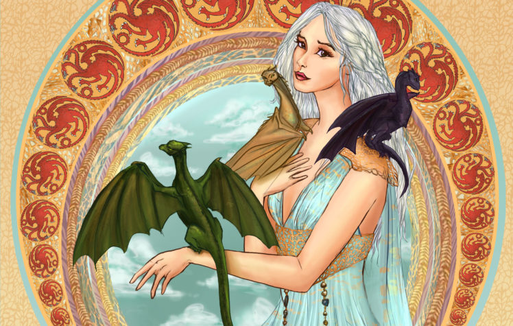 game, Of, Thrones, Dragons, Painting, Art, Movies, Girls HD Wallpaper Desktop Background