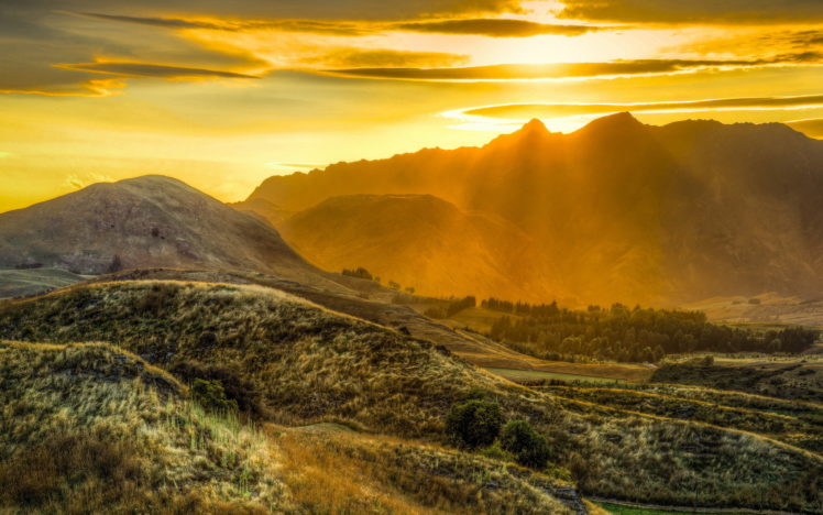 light, Mountains, Nature, Landscape HD Wallpaper Desktop Background