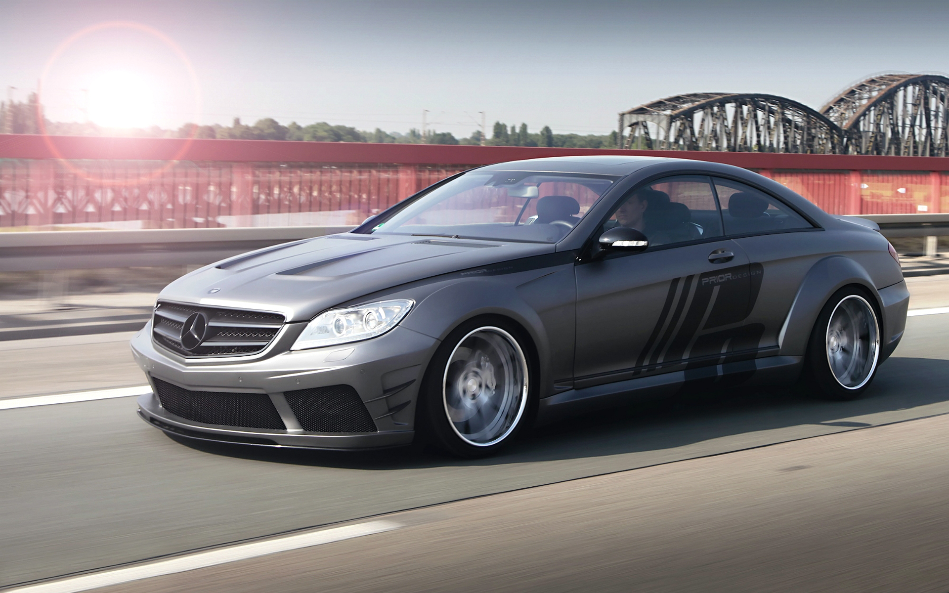 mercedes, Cl, Black, Edition, Wide, Body, Tuning, Road, Bridge, Motion Wallpaper