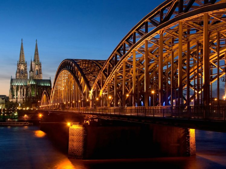 cathedral, Hohenzollern, Bridge, Germanyl HD Wallpaper Desktop Background