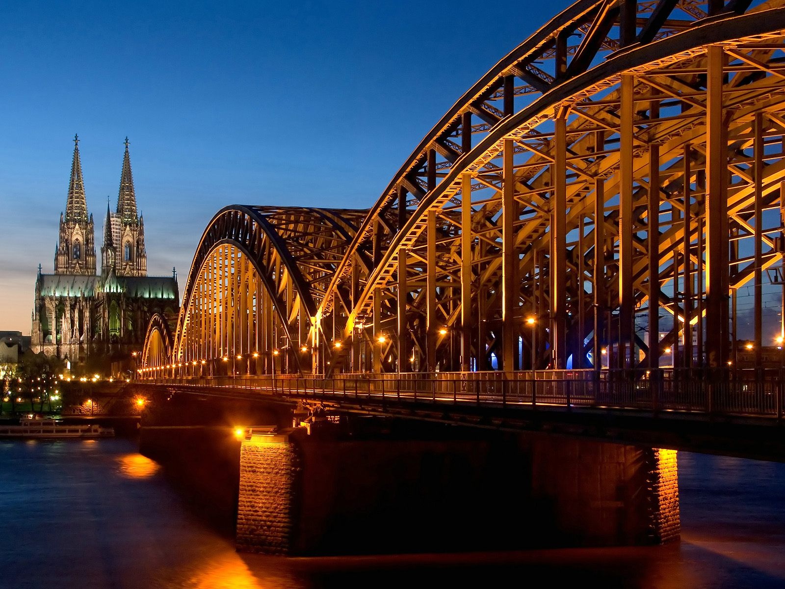 cathedral, Hohenzollern, Bridge, Germanyl Wallpaper