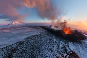volcano, Eruption, Lava, Landscape, Mountain, Snow