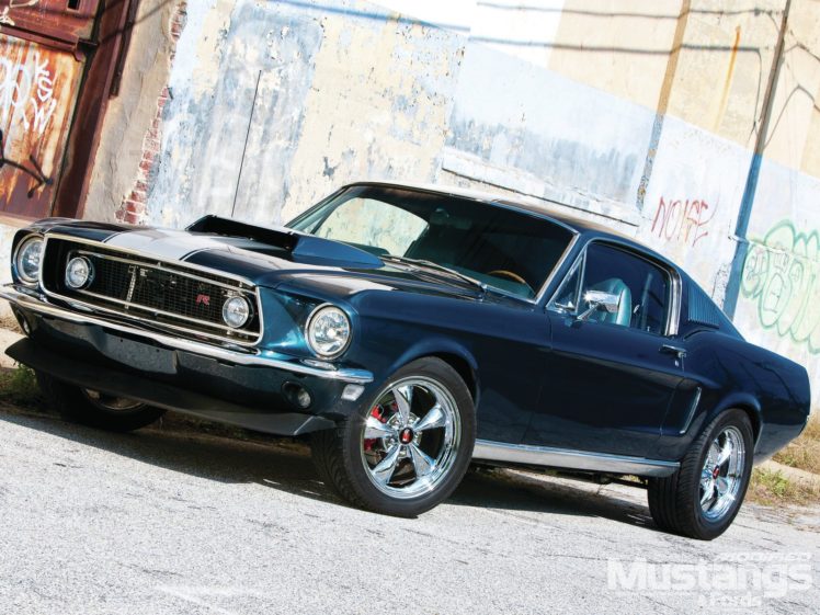 1968, Ford, Mustang, Fastback, Hotrod, Streetrod, Hot, Rod, Street, Usa, 1600×1200 01 HD Wallpaper Desktop Background
