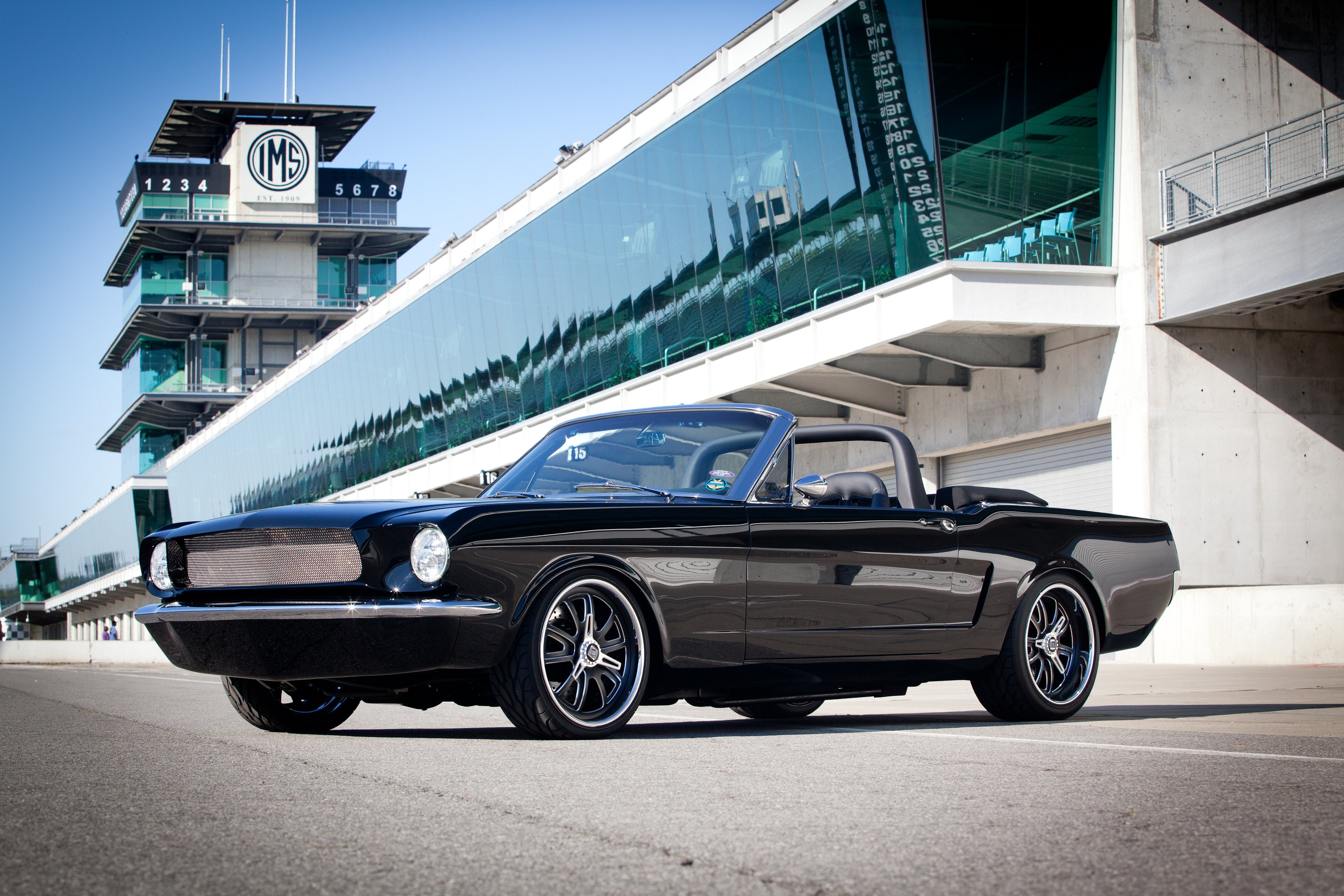 1966, Ford, Mustang, Convertible, Super, Street, Pro, Touring, Black, Usa,  01 Wallpaper