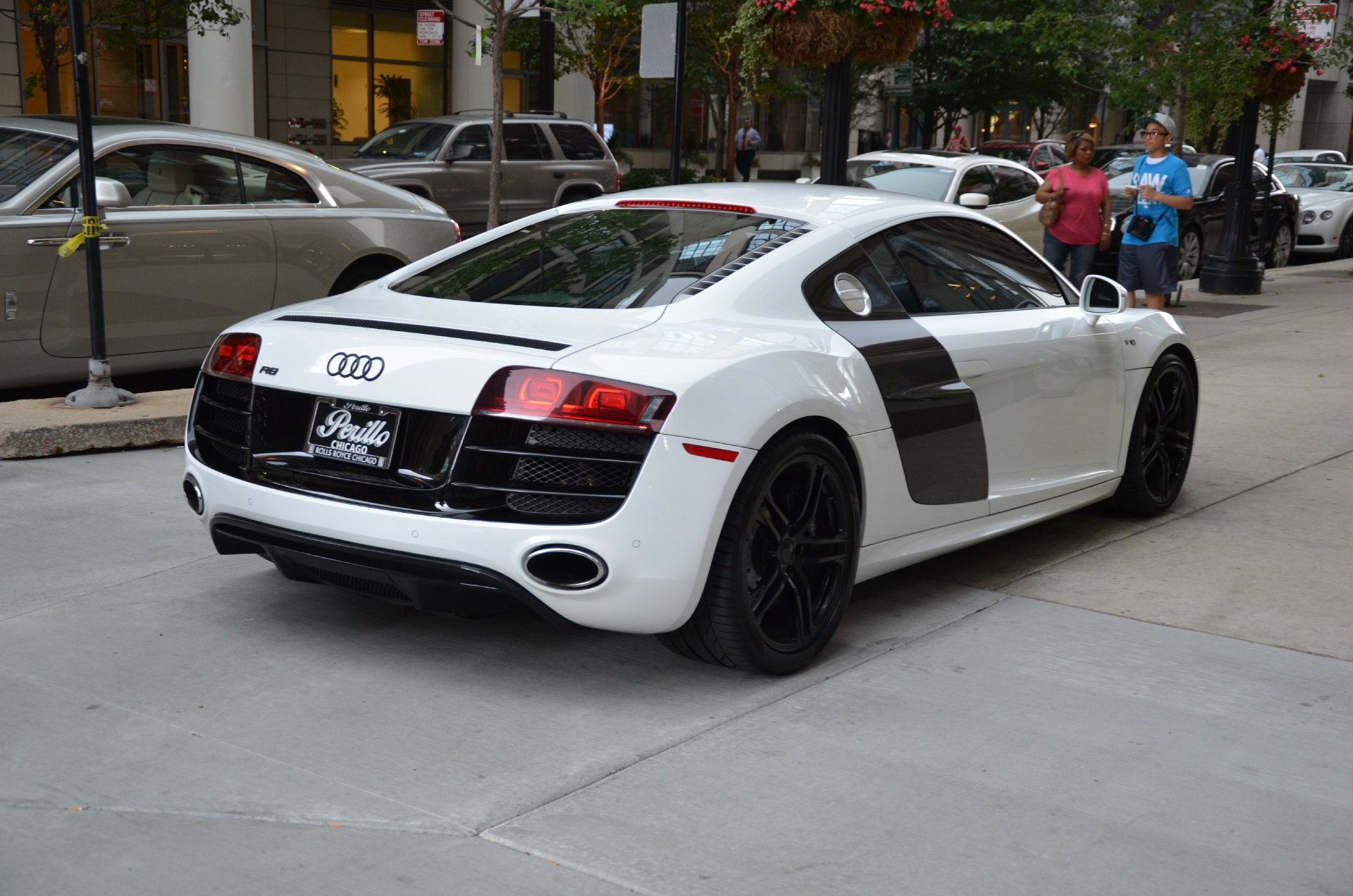 2012, Audi r8, Coupe, Cars, White Wallpaper