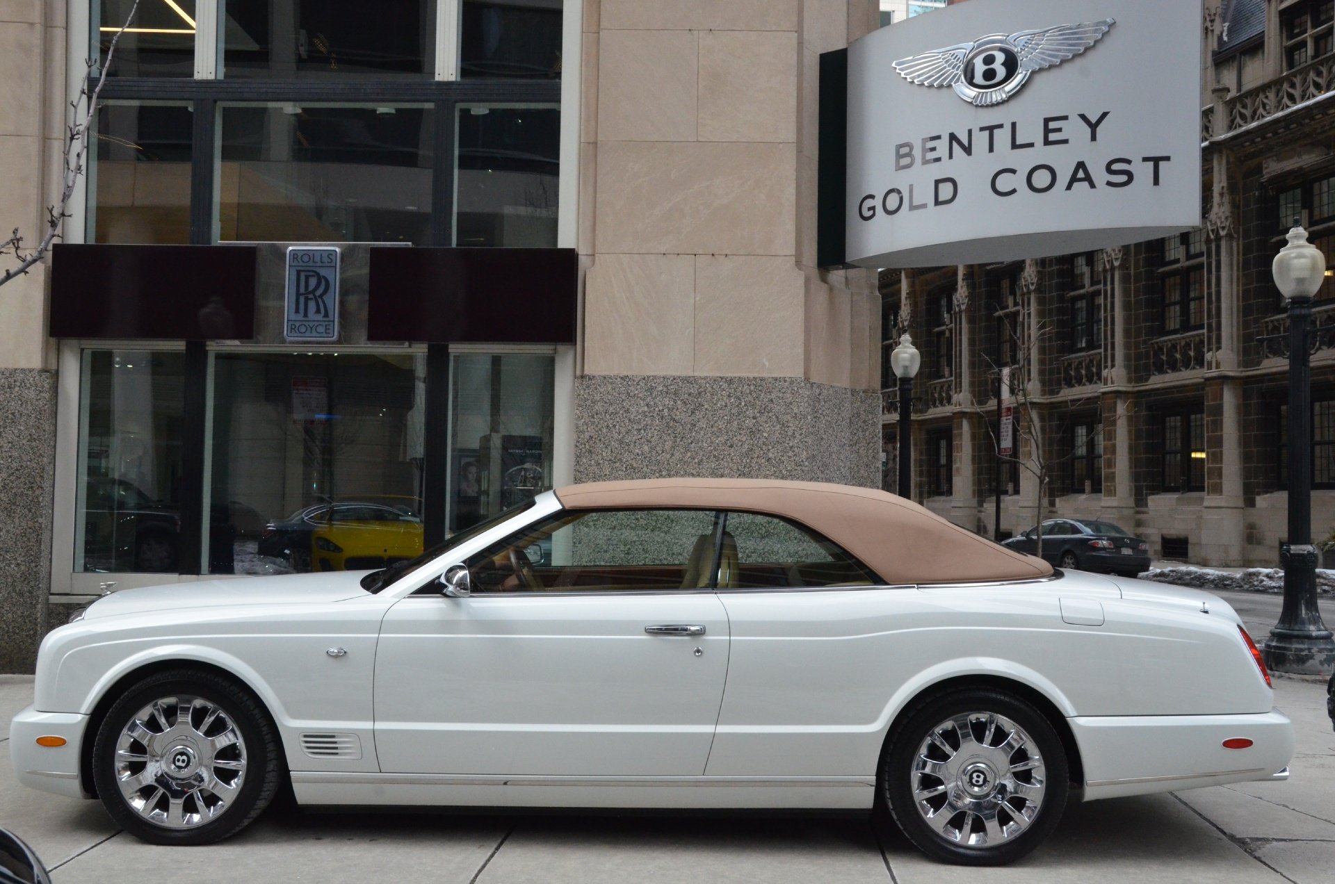 2008, Bentley, Azure, Convertible, Cars, White Wallpaper