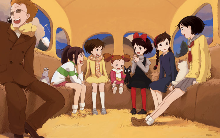 animal, Cat, Ghibli, Kiki, Kokudou, Juunigou, Kusakabe, Mei, Kusakabe, Satsuki, Makkurokurosuke, Muska, Ogino, Chihiro, Sheeta, Spirited, Away, Tonari, No, Totoro HD Wallpaper Desktop Background