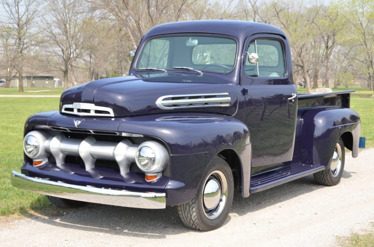 1951, Ford, F1, Pickup, Classic, Old, Retro, Vintage, Original, Usa,  02 HD Wallpaper Desktop Background
