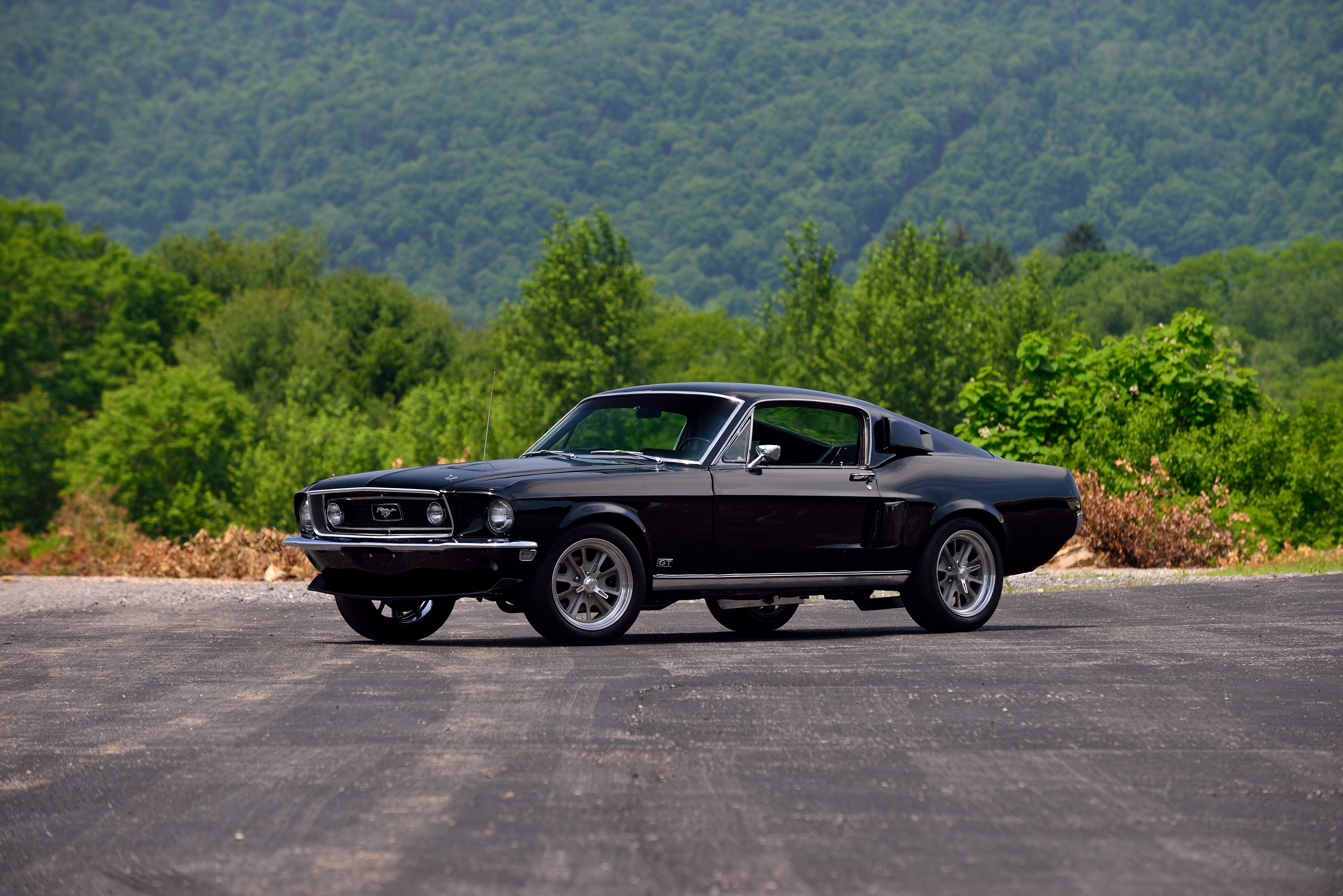 1968, Ford, Mustang, Gt, Fastback, Muscle, Resto, Mod, Street, Rod, Streetrod, Cruiser, Black, Usa,  10 Wallpaper