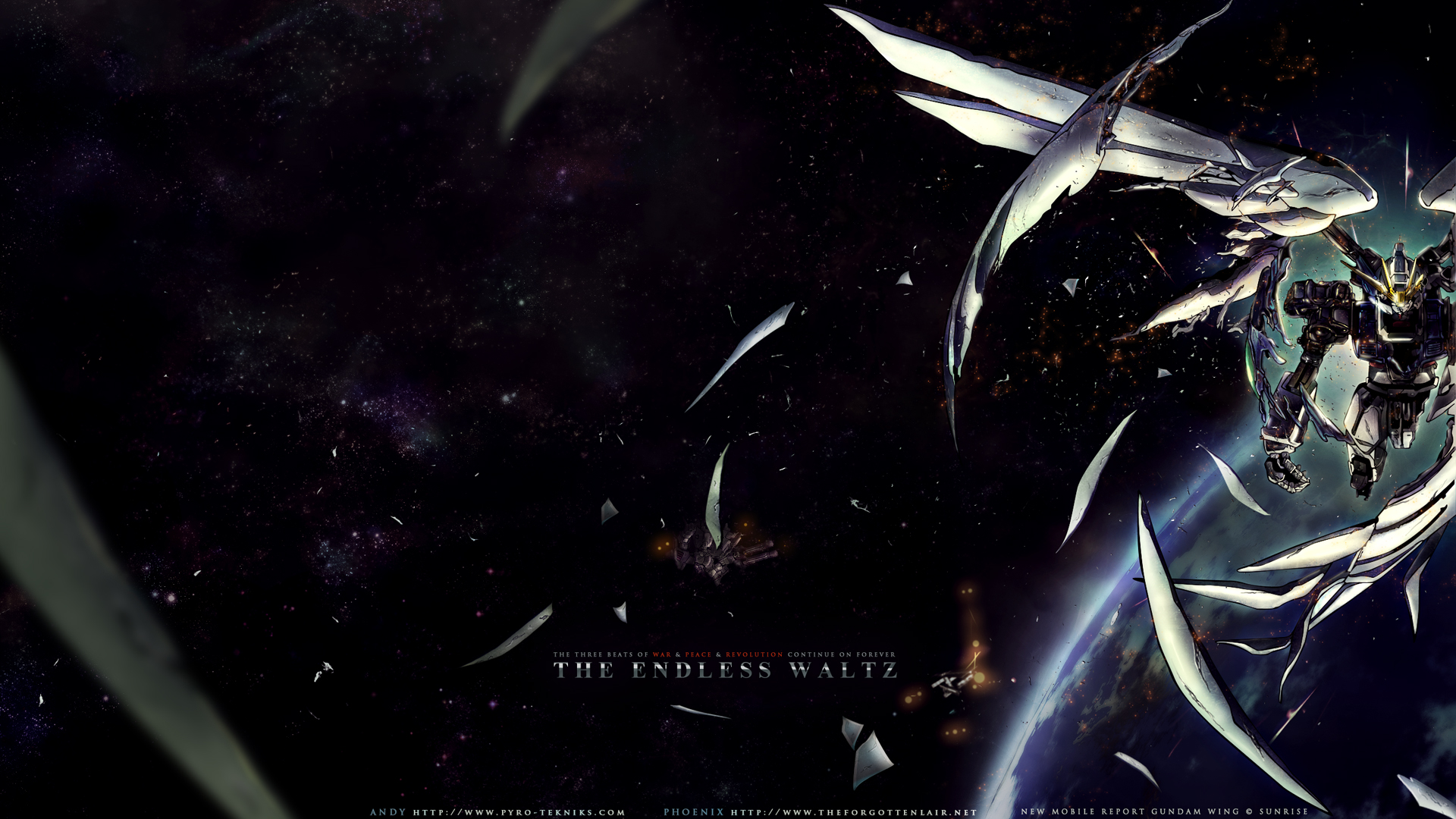 earth, Gundam, Wing, Mecha, Mobile, Suit, Gundam, Planet, Space, Stars, Wings Wallpaper