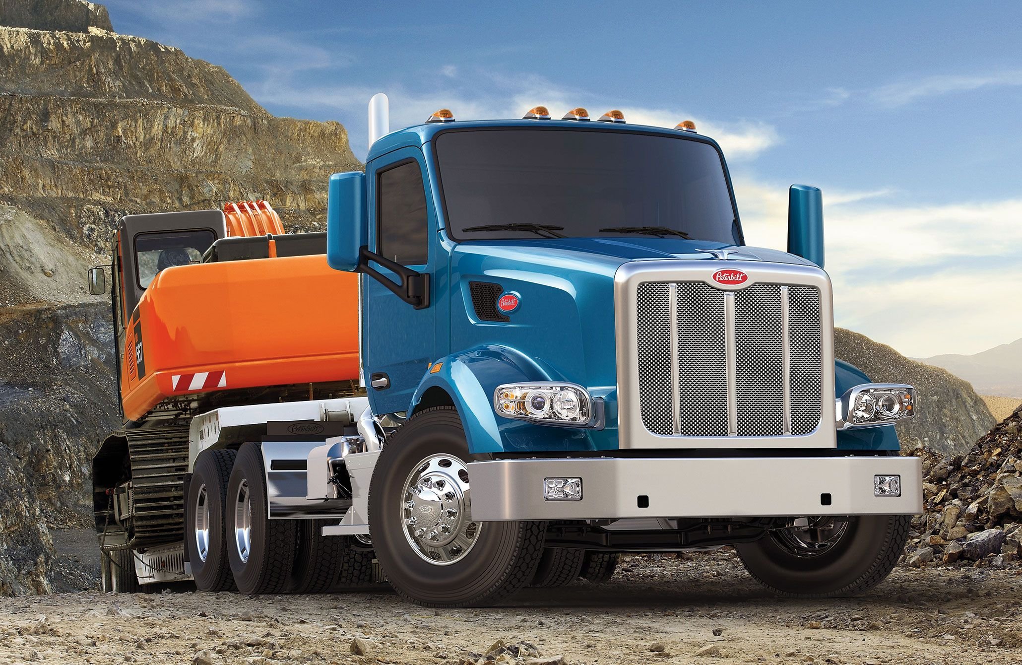 peterbilt, Semi, Tractor, Transport, Truck Wallpaper