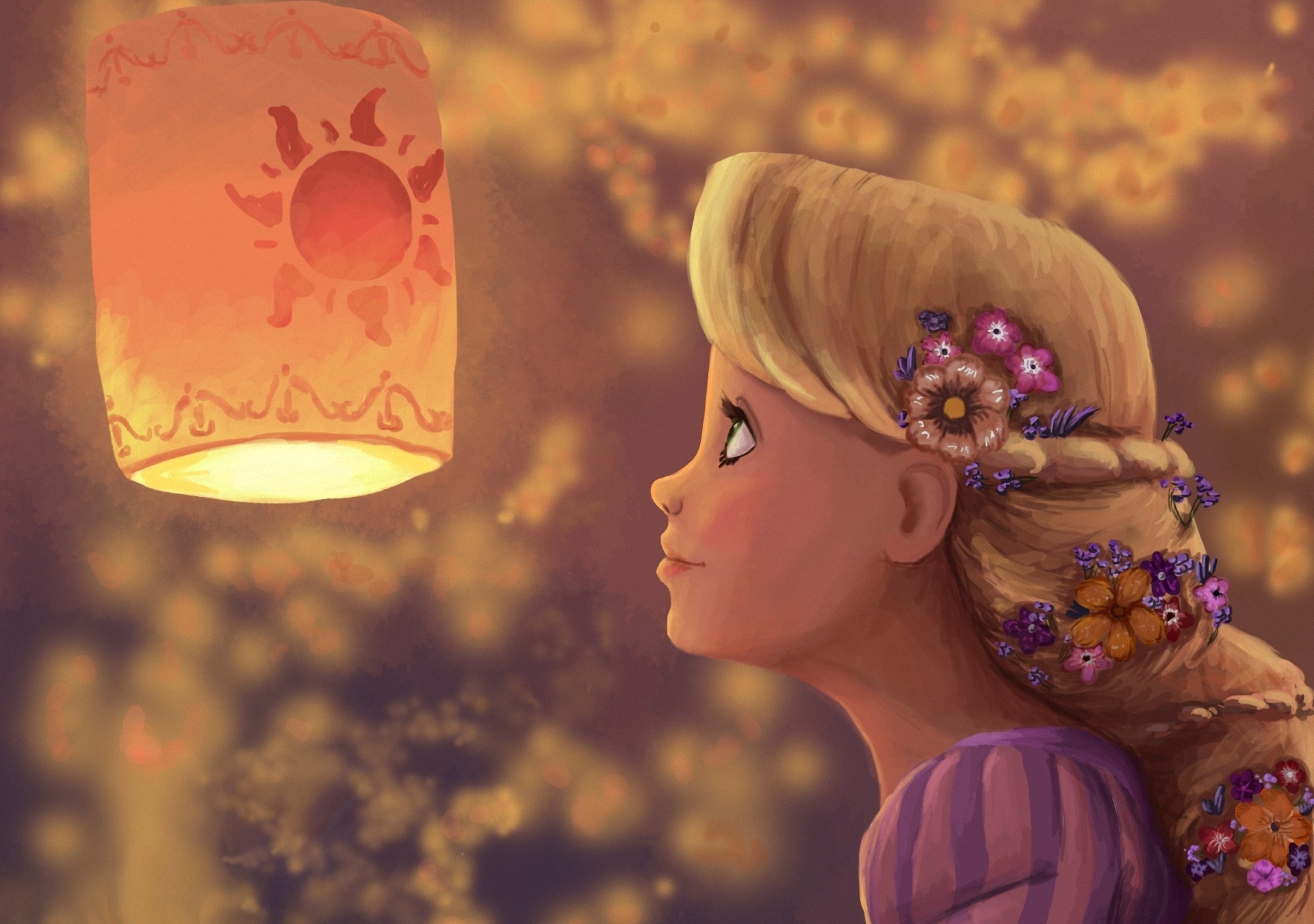 art, Rapunzel, Profile, Gir Wallpaper