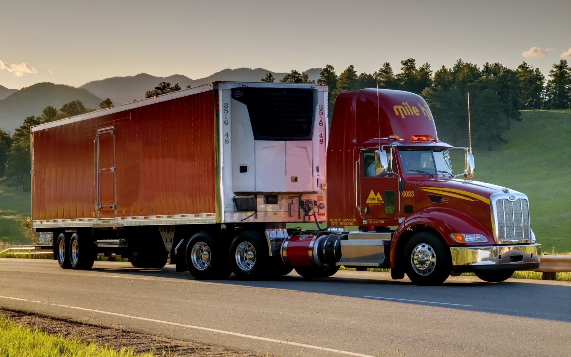 Peterbilt Semi Tractor Transport Truck Wallpapers Hd Desktop And