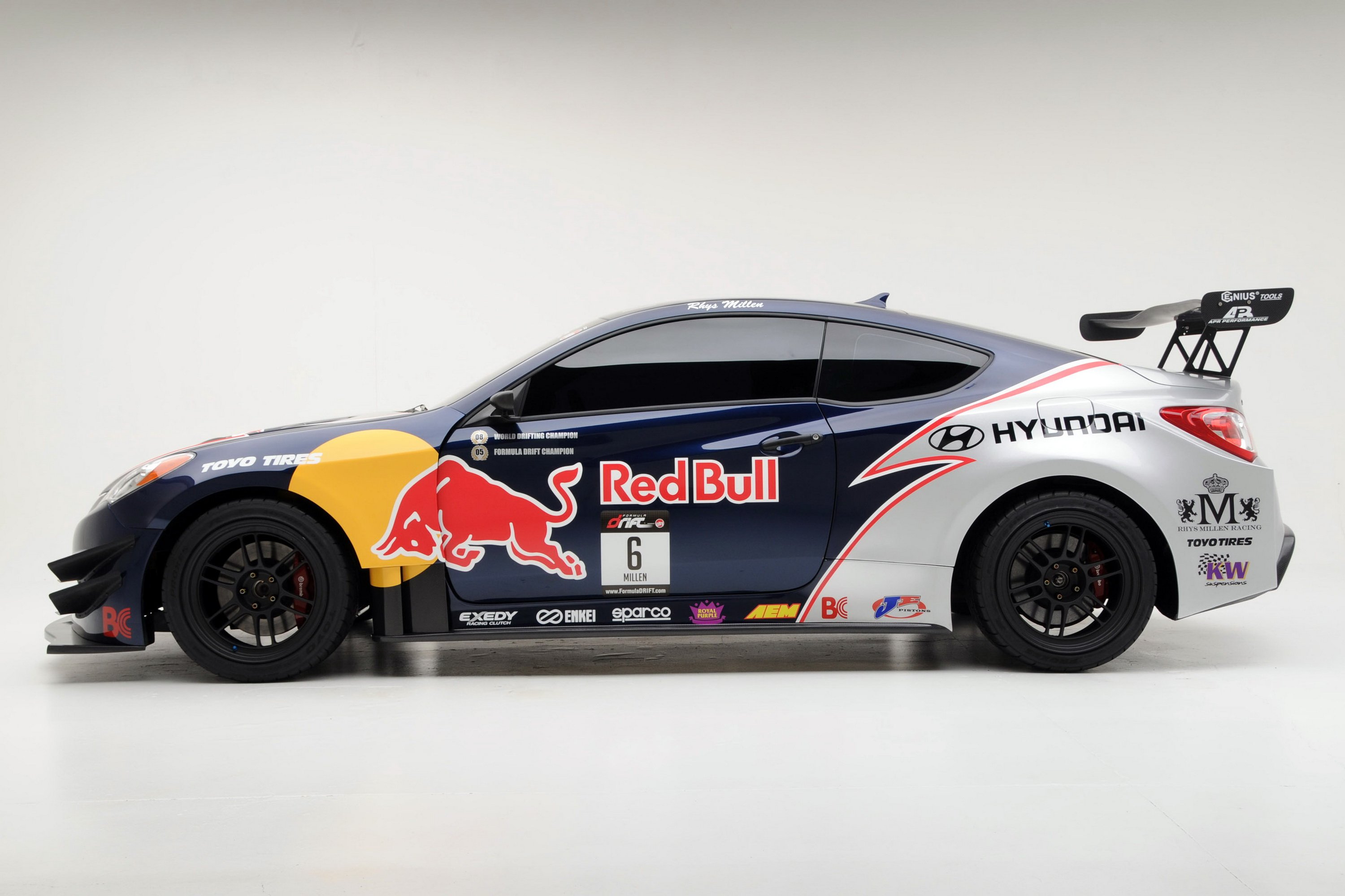 2009, Rmr, Red, Bull, Hyundai, Genesis, Coupe, Drift, Race, Racing Wallpaper