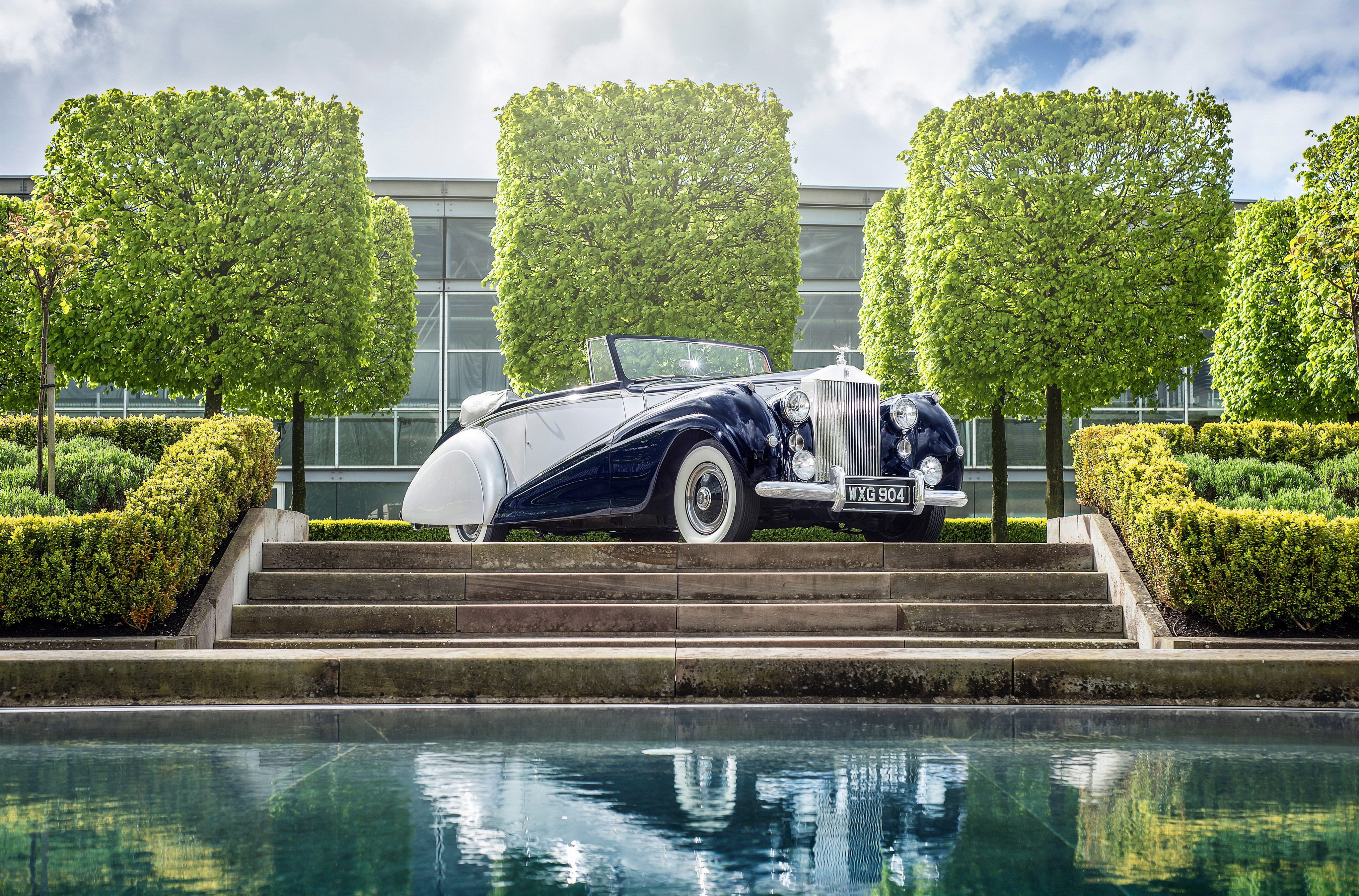 1950 54, Rolls, Royce, Silver, Dawn, Drophead, Coupe, Park, Ward, Luxury, Retro Wallpaper