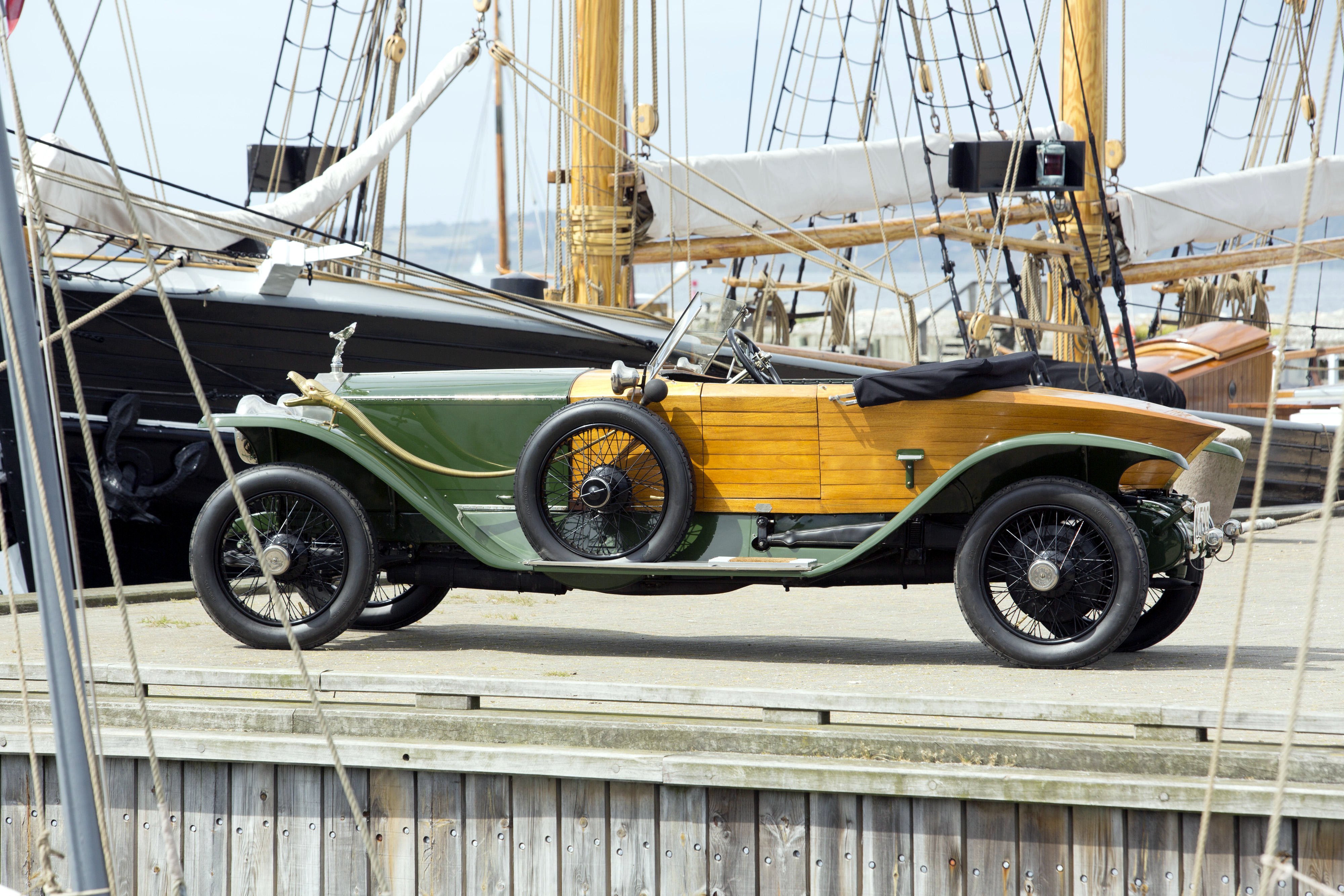 1914, Rolls, Royce, Silver, Ghost, Boattail, Skiff, Schebera, Luxury, Retro, Vintage Wallpaper