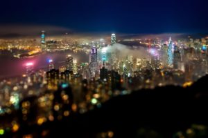 cityscapes, Night, Lights, Miniature, Colors