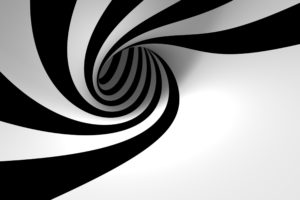 3d, View, Abstract, Black, And, White, Minimalistic, Hole, Spiral, Zebra, Stripes