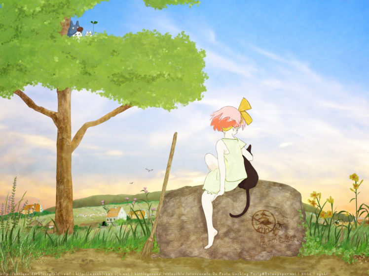 animal, Cat, Ghibli, Jiji,  character , Kiki, Majo, No, Takkyuubin, Pink, Hair HD Wallpaper Desktop Background