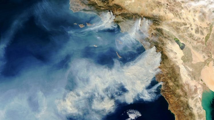 aerial, California, Fire, Smoke HD Wallpaper Desktop Background