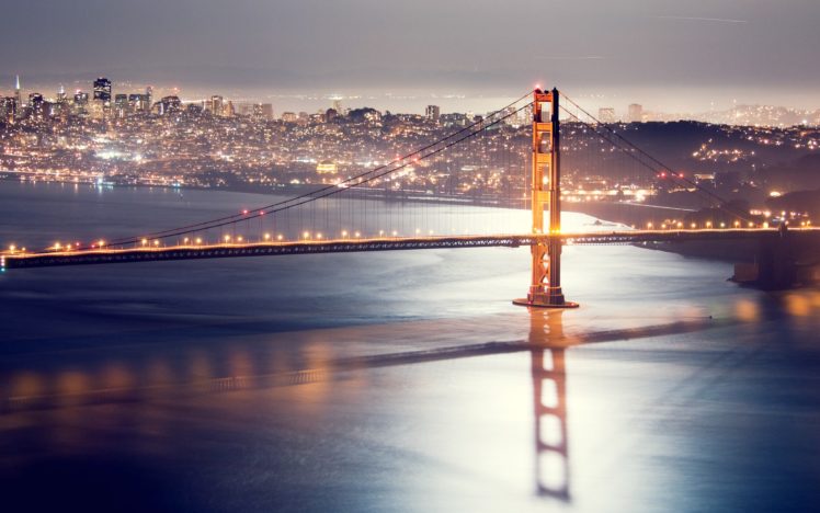 cityscapes, Lights, Bridges, Golden, Gate, Bridge, San, Francisco, Cities HD Wallpaper Desktop Background
