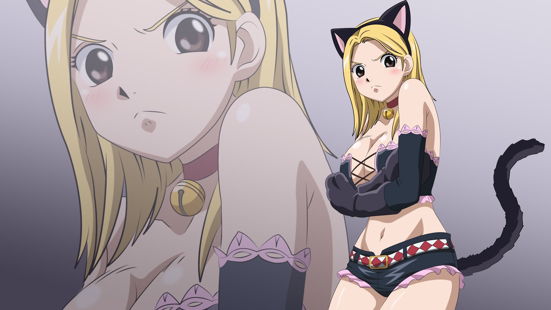 fairy, Tail, Lucy, Cat Wallpaper