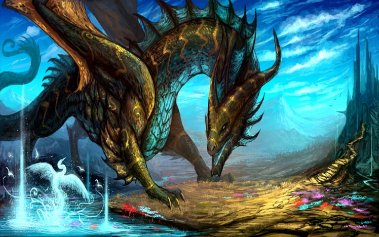 dragons, Fantasy, Art, Abstract, Fantasy, Dragon HD Wallpaper Desktop Background