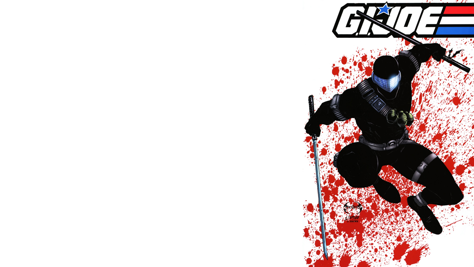 gi, Joe, Snake, Eyes, White, Blood, Sword, Katana Wallpapers HD